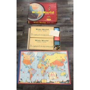 Vintage Wide World Air Travel Board 1957 Atomic Era Parker Bros